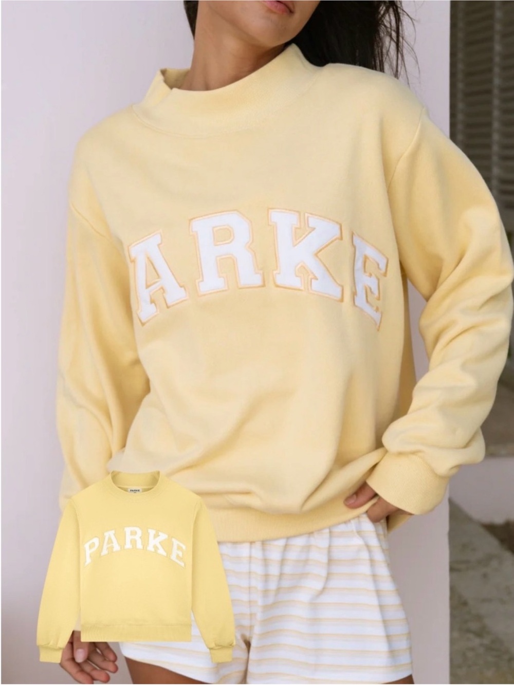 Parke Summerland Peel Mockneck Sweatshirt - S/M Sold Out